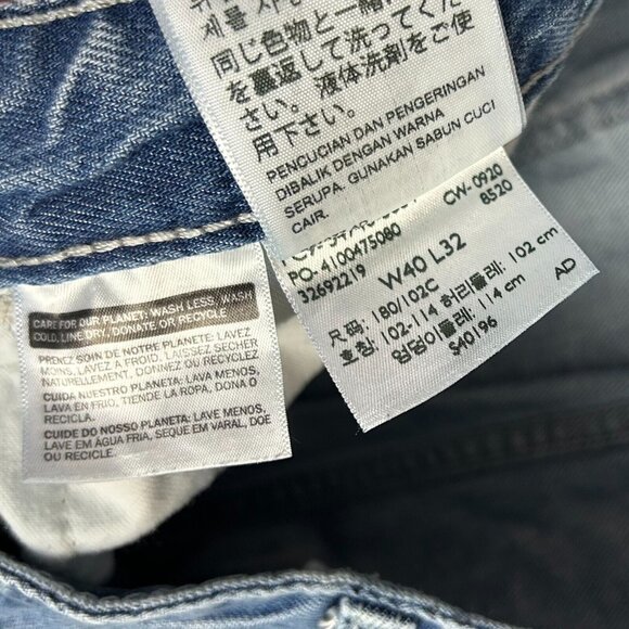 Levi's Carpenter Blue Jeans 40x32 Baggy Wide Leg Skate Cotton Work Wear 90s Y2K - Picture 8 of 9